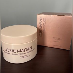 Josie Maran argan cake and coffee whipped body polish . Scent : Mocha whip 10oz
